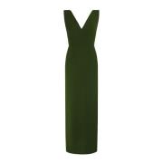 Sienna, lang grøn kjole