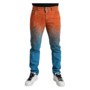Multifarvet Ombre Skinny Denim Jeans