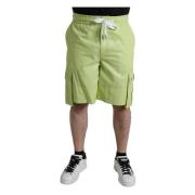 Lys Grøn Cargo Bermuda Shorts