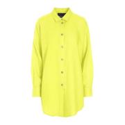 Airy Linen Skjorte Fluorite Green