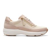 Beige Zip Sneakers