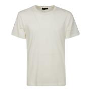 Hvid Bomuld Half-Sleeved T-Shirt