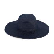 Blå Skipper Bomuld Linned Hat