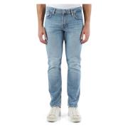 Slim Tapered Jeans med Fem Lommer
