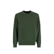 Grøn sweater med linse detalje