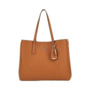 Cognac Tote med Magnetlukning