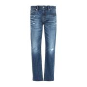 Indigo Denim Jeans 5 Lomme Stil