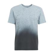 Dobbeltkantet rund hals T-shirt med halværme og maling