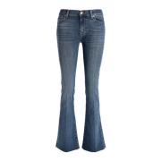 Blå Studded Bootcut Jeans