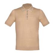 Sand Linen Cotton Polo Shirt