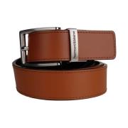 Reversible Leather Belt - Brown
