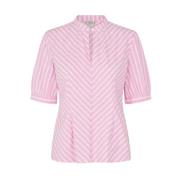 Pink Stribet Skjorte