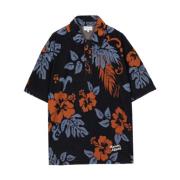 Tropiske Blomster Jacquard Polo Skjorte