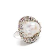 Barok Diamant Perle Ring
