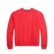 Rød Rund Hals Sweatshirt