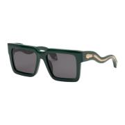 Grønne firkantede solbriller til kvinder