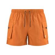 Orange Ripstop Shorts