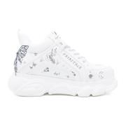 Hvid Scribble Platform Sneakers
