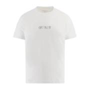 Hvid tekstil T-shirt til mænd