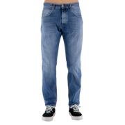 Herre Denim Jeans 5-Lomme Knaplukning