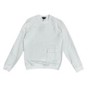 Hvid Bomuldsblanding Regular Fit Sweatshirt