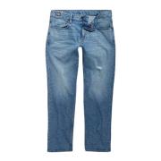 Straight Jeans med Button-Fly Lukning