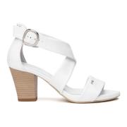 Hvide Sandaler Italiensk Stil