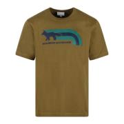 Flash Fox Print Bomuld T-Shirt