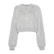 Grå Krystal Monogram Sweatshirt
