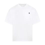 Hvid Bomulds T-shirt med Monogram