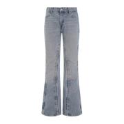 Vintage Pink Bomuld Flared Leg Jeans