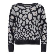 Jacquard Animal Print Sweater