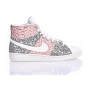 Håndlavet Sølv Hvid Pink Sneakers