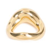 Guld Messing Ring Metallic Stil