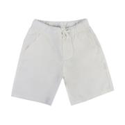 Hvide Elastiske Bermuda Shorts