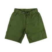 Grøn Elastisk Bermuda Shorts