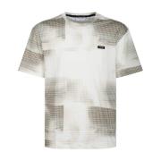 Diffused Grid Tshirt med Abstrakt Print