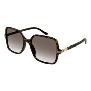Stilfulde solbriller i Havana Gold/Brown