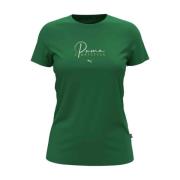 Grøn T-shirt med Logoprint