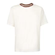 Hvid Stribet T-shirt