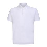 Hvid Polo Skjorte Minimalistisk Design