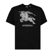 Equestrian Knight Design Broderet T-shirt
