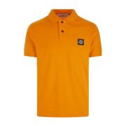 Orange Polo Shirt med Compass Logo