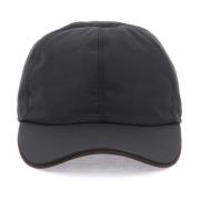 Læder Trim Techno Taffeta Baseball Cap