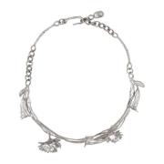 Metal calla lily necklace