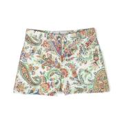 Multifarvet Paisley Print Børneshorts