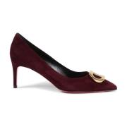 Burgundy Suede Boss Lady Pump