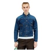 Broderet Denim Arbejdsjakke