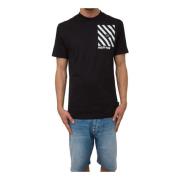 Regnbue Striber Rund Hals T-shirt