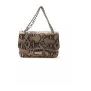 Python Print Crossbody Taske Brun